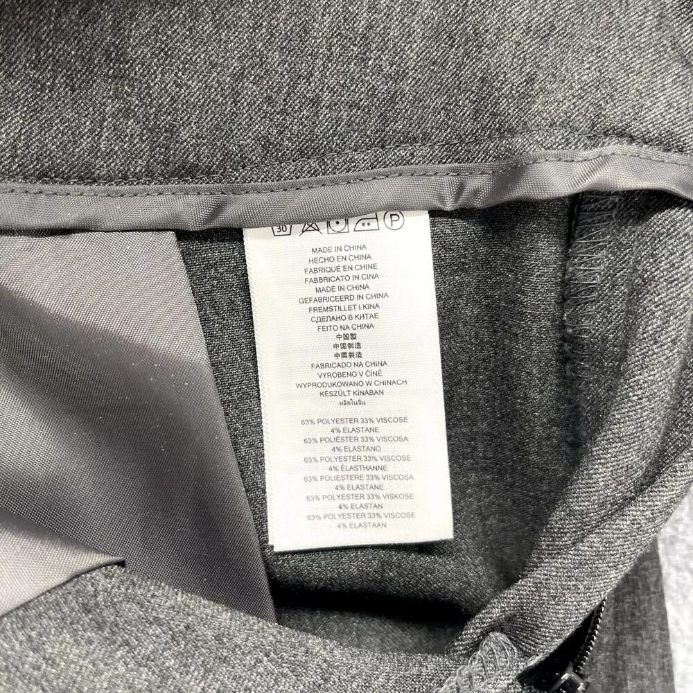 Michael Kors Pants Women 10 Dark Gray Dress Trousers Slim mid rise‎ pocket